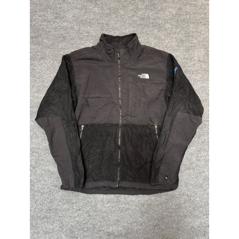 The North Face Denali Polartec Fleece Jacket Mens Large Black Full Zip Outdoor
